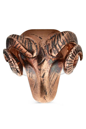 Koç Başı Bronz Erkek Yüzük