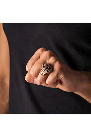 Koç Başı Bronz Erkek Yüzük