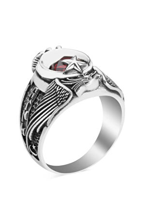 Önce Vatan Yüzüğü (osmanlı Arması-göktürkçe Türk)