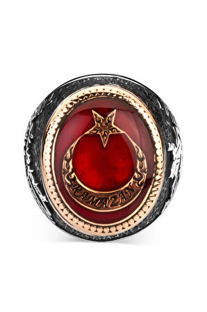 Ne Mutlu Türküm Diyene Yazılı Kişiye Özel Gümüş Yüzük