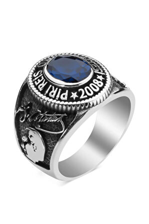 Oval Taşlı Piri Reis Üniversitesi Okul Yüzüğü