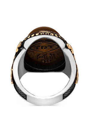 Payitaht Abdülhamid Dizisi Tahsin Paşa Yüzüğü Kahverengi Kaplangözü Taşlı