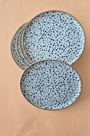 Porland Spotty Benekli Servis Tabağı 24cm 6 Parça