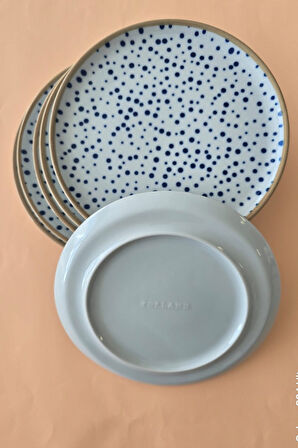 Porland Spotty Benekli Servis Tabağı 24cm 6 Parça
