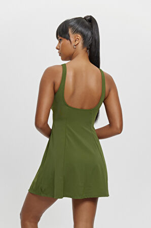 M12030  Kare Yaka Elbiseli Mayo KAMUFLAJ