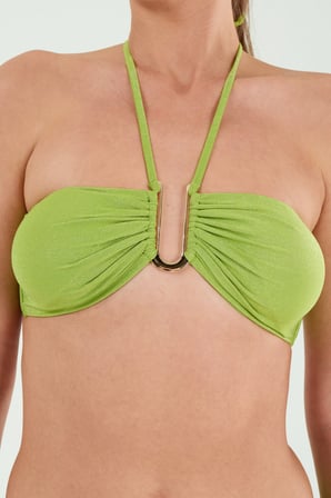 B21014 Orta Aksesuarlı Straplez Bikini Takım