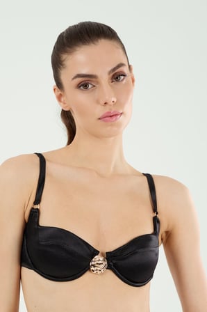 B21034 Saten Balenli Bikini Takım