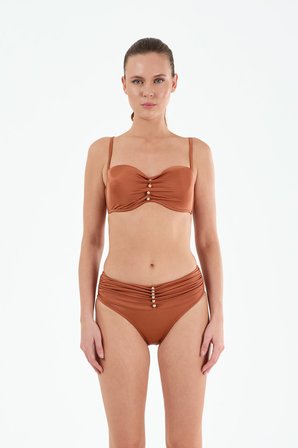 B21190 Straplez Boş Kap Boncuklu Takım