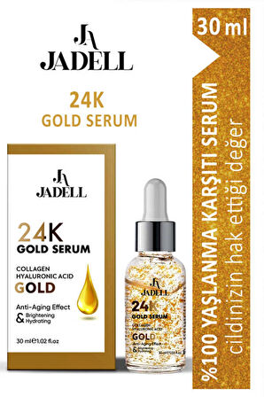JADELL 24k Altın Göz ve Yüz Çevresi Doğal Vegan Botoks Etkili Yaşlanma Karşıtı Bakım Serumu 30 ml