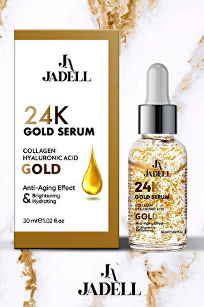 JADELL 24k Altın Göz ve Yüz Çevresi Doğal Vegan Botoks Etkili Yaşlanma Karşıtı Bakım Serumu 30 ml