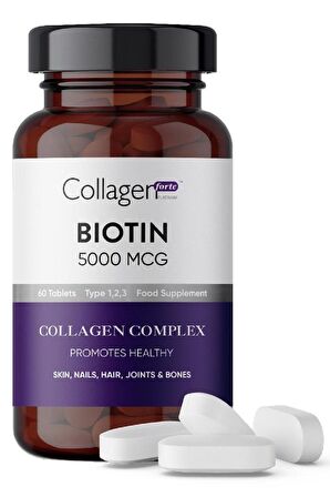 Premium Biotin 5000mcg Collagen Complex 1500mg X 60 Tablet