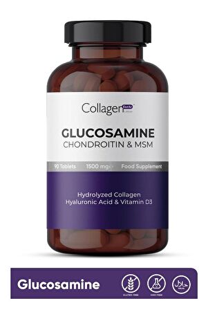 Glucosamine, Chondroitin & Msm, Hidrolize Kolajen, Hyalüronik Asit Ve Vitamin D3, 90 Tablet