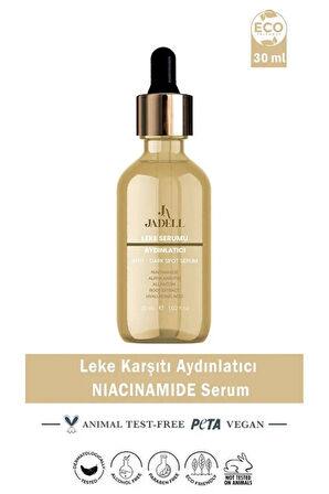 JADELL Niacinamide, hyaluronic Acid Aydınlatıcı Canlandırıcı Gözenek Sıkılaştırıcı Alkol, Paraben İçermeyen Leke Karşıtı Serum 30 ml