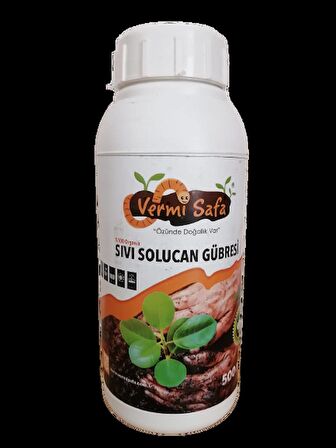 %100 Organik Vermisafa Konsantre Sıvı Solucan Gübresi 500 ML