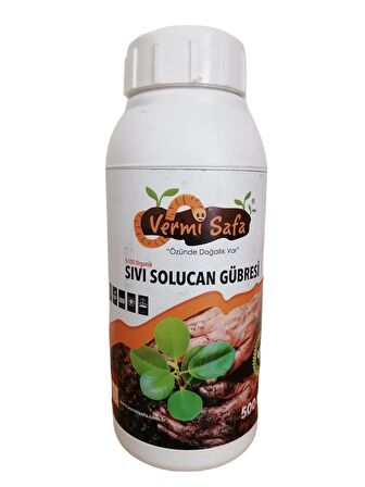%100 Organik Vermisafa Konsantre Sıvı Solucan Gübresi 500 ML
