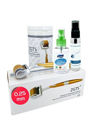 Zgts Gold Line Dermaroller 0.25mm Titanyum 192 İğneli Göz Altı Göz Çevresi İçin Derma Roller