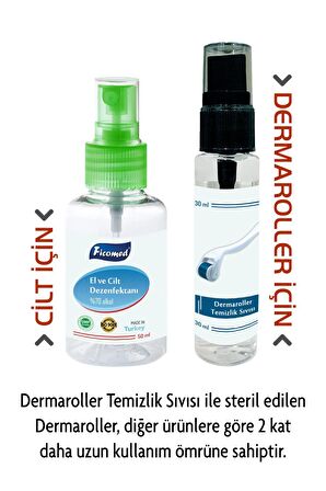 Zgts Gold Line Dermaroller 0.50mm Titanyum 192 İğneli Saç Yüz Cilt İçin Derma Roller