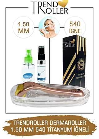 Trendroller Dermaroller 1.50mm Titanyum 540 Iğne Orijinal Derma Roller