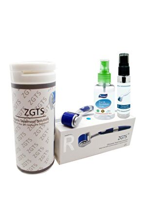 Zgts Blue Line Dermaroller 0.50mm Titanyum 192 İğneli Saç Yüz Cilt İçin Derma Roller