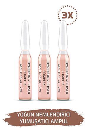 Skin Accents Hyaluron-2 Tüm Cilt Tipleri İçin Su Bazlı Yağsız Nemlendirici Yüz Bakım Serumu 3 x 2 ml