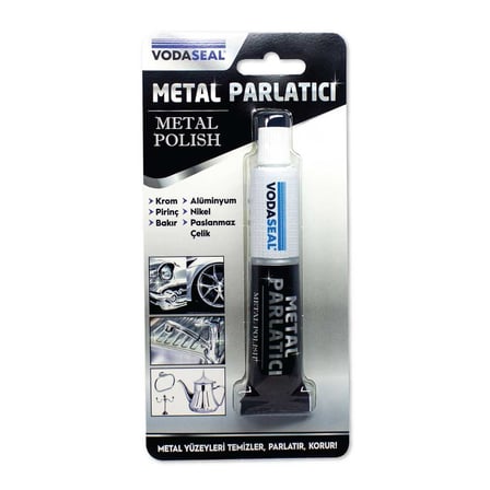 Vodaseal Metal Parlatıcı 40 gr Krom Pirinç Bakır Paslanmaz Çelik Alüminyum Nikel Gümüş