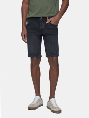 Corvın Orta Bel Jean Koyu Gri Bermuda