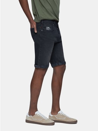 Corvın Orta Bel Jean Koyu Gri Bermuda
