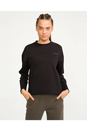 Skechers Crew Neck Sweatshirt Kadın Siyah Sweatshirt s192201-001