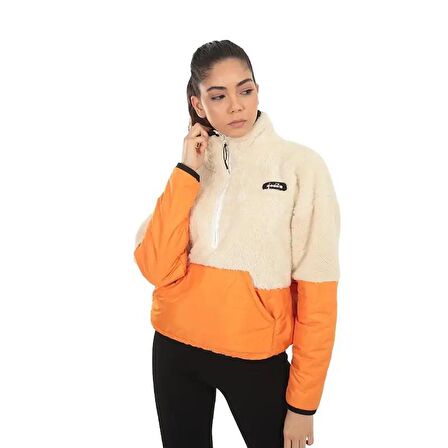 Diadora D202018-580 Colorblock W 1/2 Zip Sherpa Kadın Sweatshirt