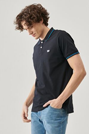 Slim Fit Dar Kesim Polo Yaka %100 Pamuk Tişört