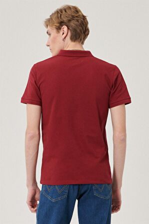 Wrangler Polo Yaka Bordo Erkek T-Shirt W211837800_Polo T-shirt