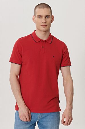 Slim Fit Dar Kesim Polo Yaka %100 Pamuk Tişört