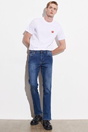 Texas Straight Fit Normal Bel Denim Esnek Jean Kot Pantolon