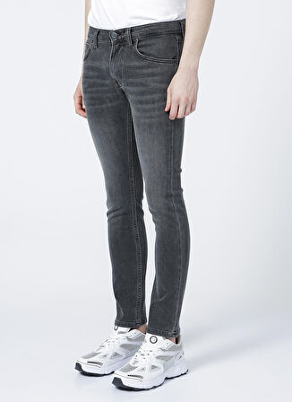 Luke Slim Tapered Dar Kesim Düşük Bel Antrasit Esnek Jean Kot Pantolon