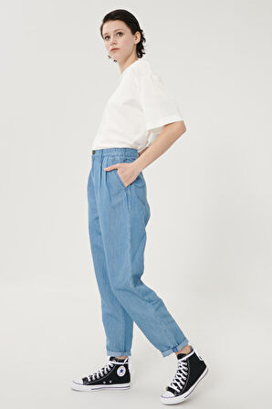 Stella Tapered Fit Denim Esnek Jean Kot Pantolon