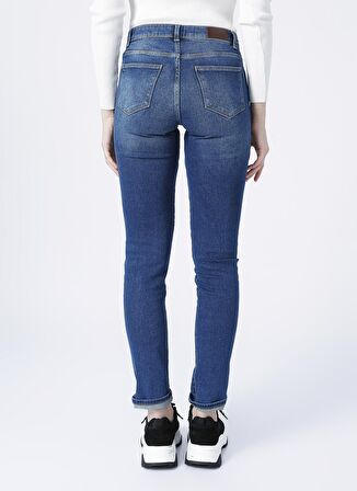 Wrangler W28LX785U  Slim Fit Düz Koyu Mavi Kadın Denim Pantolon