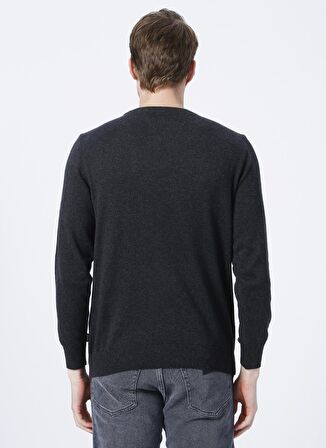 Wrangler Bisiklet Yaka Regular Fit Düz Gri Melanj Erkek Kazak W8A02PX06_Knitwear Crew neck