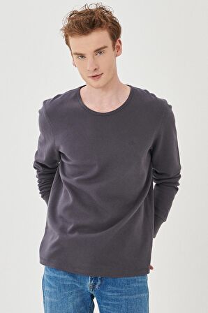 Regular Fit Normal Kesim %100 Pamuk Sıfır Yaka Sweatshirt