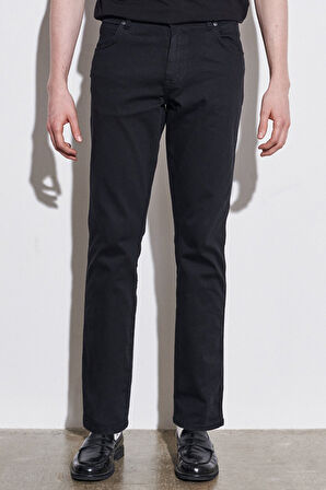 Texas Slim Fit Dar Kesim Normal Bel Siyah Esnek Pantolon