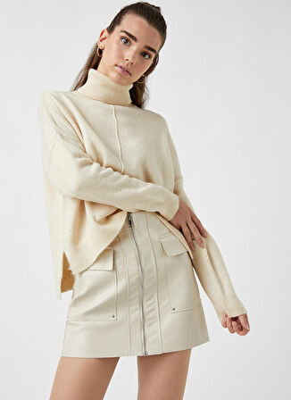 Texas Slim Fit Dar Kesim Normal Bel Haki Esnek Pantolon