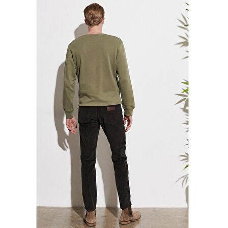 Texas Slim Fit Dar Kesim Normal Bel Yeşil Esnek Pantolon