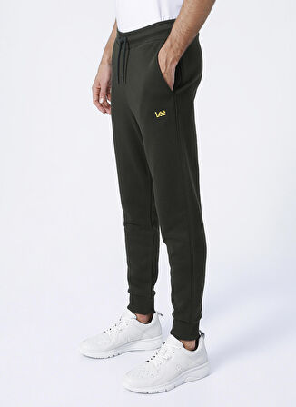 Slim Fit Dar Kesim Normal Bel Haki Sweatpant Eşofman Altı