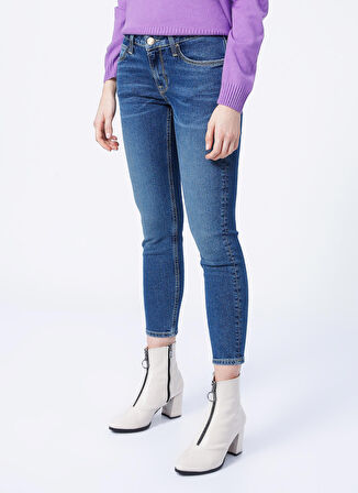 Scarlett High Skinny Fit Denim Esnek Jean Kot Pantolon