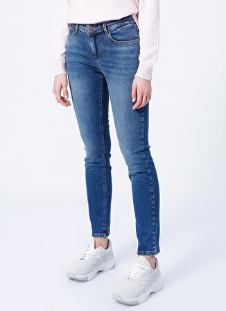 Wrangler W28Lzg29W   Normal Bel Slim Fit  Mavi Kadın Denim Pantolon
