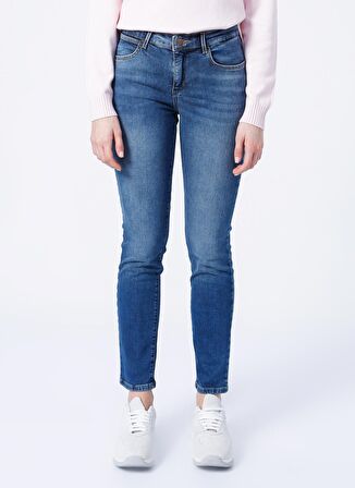 Wrangler W28Lzg29W   Normal Bel Slim Fit  Mavi Kadın Denim Pantolon