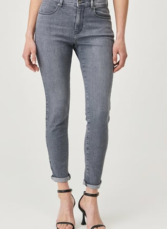 Wrangler Yüksek Bel Skinny Fit Gri Kadın Denim Pantolon W27HDH41N