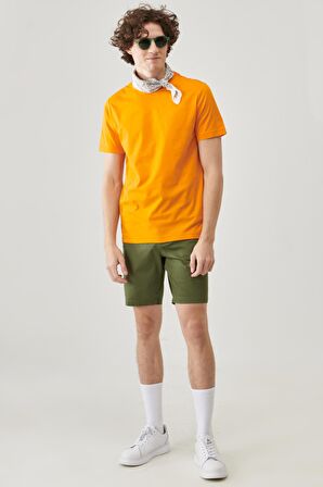 Regular Fit Rahat Kesim %100  Pamuk Kısa Kollu Crew Neck Tişört