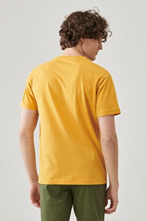 Regular Fit Rahat Kesim %100 Pamuk Bisiklet Yaka Logolu Crew Neck Tişört