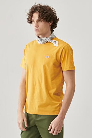 Regular Fit Rahat Kesim %100 Pamuk Bisiklet Yaka Logolu Crew Neck Tişört