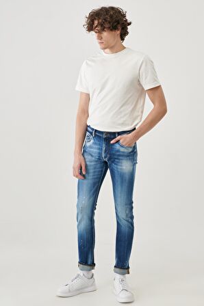 Luke Slim Fit Düşük Bel Denim Esnek Jean Kot Pantolon